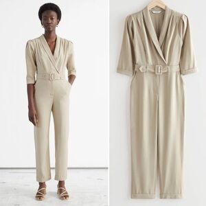 & OTHER STORIES Oversized Belted Wrap Jumpsuit size 4